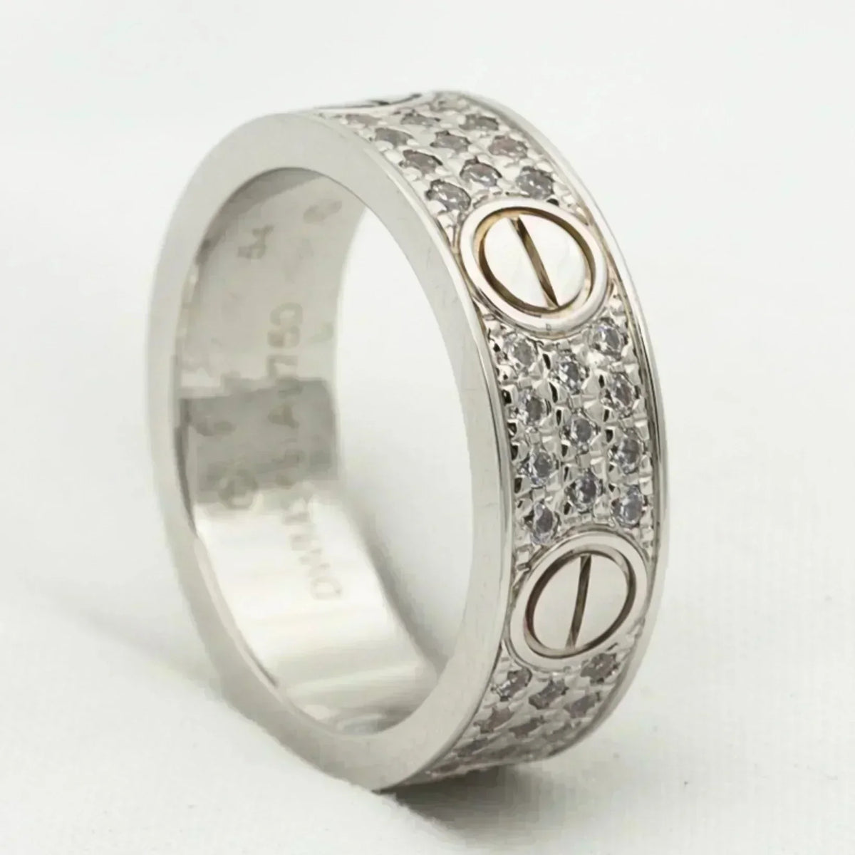 [⭐Miroze]LOVE RING 5.5MM DIAMONDS PAVED