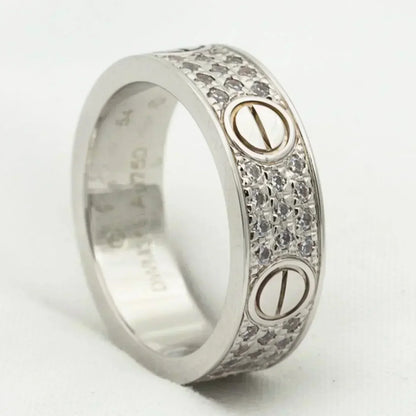 [⭐Miroze]LOVE RING 5.5MM DIAMONDS PAVED