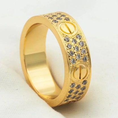 [⭐Miroze]LOVE RING 5.5MM DIAMONDS PAVED