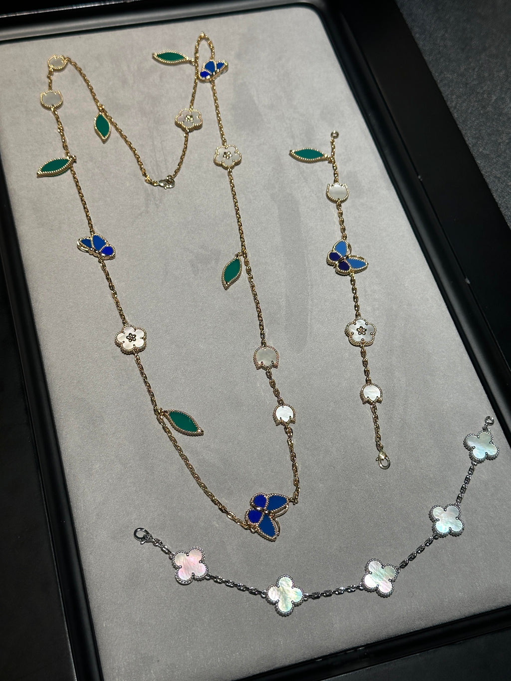 [⭐Miroze ] 26 NEW CLOVER 15 MOTIFS LUCKY NECKLACE