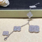 ⭐Miroze CLOVER 6 MOTIFS SILVER DIAMOND BRACELET