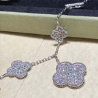 ⭐Miroze CLOVER 6 MOTIFS SILVER DIAMOND BRACELET