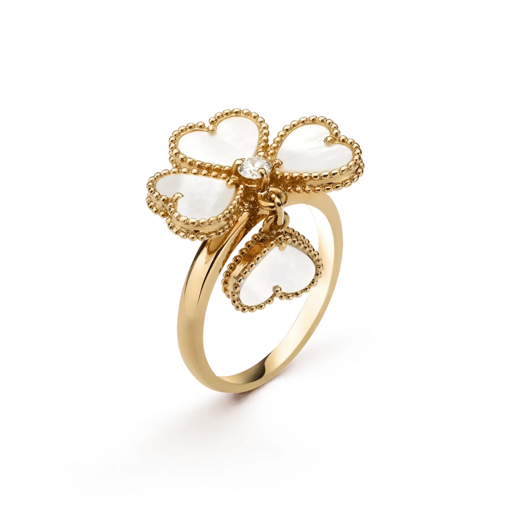 ⭐Miroze SWEET CLOVER WHITE MOP RING