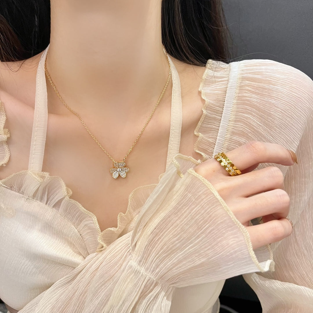 ⭐Miroze FLOWER DIAMOND NECKLACE