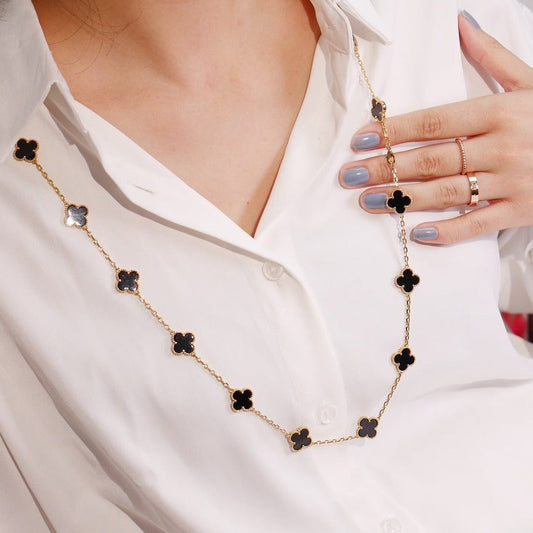[⭐Miroze]CLOVER 20 MOTIFS ONYX ROSE GOLD
