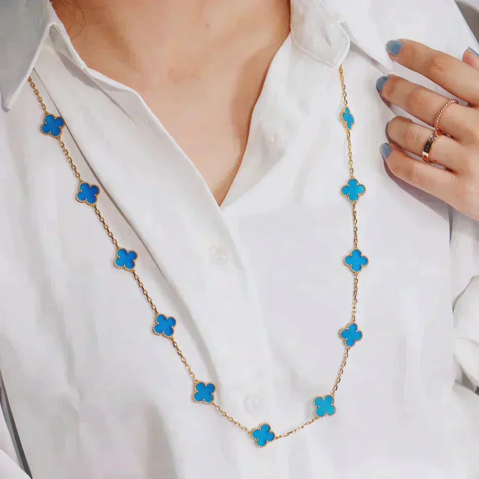 ⭐Miroze CLOVER 20 MOTIFS TURQUOISE GOLD