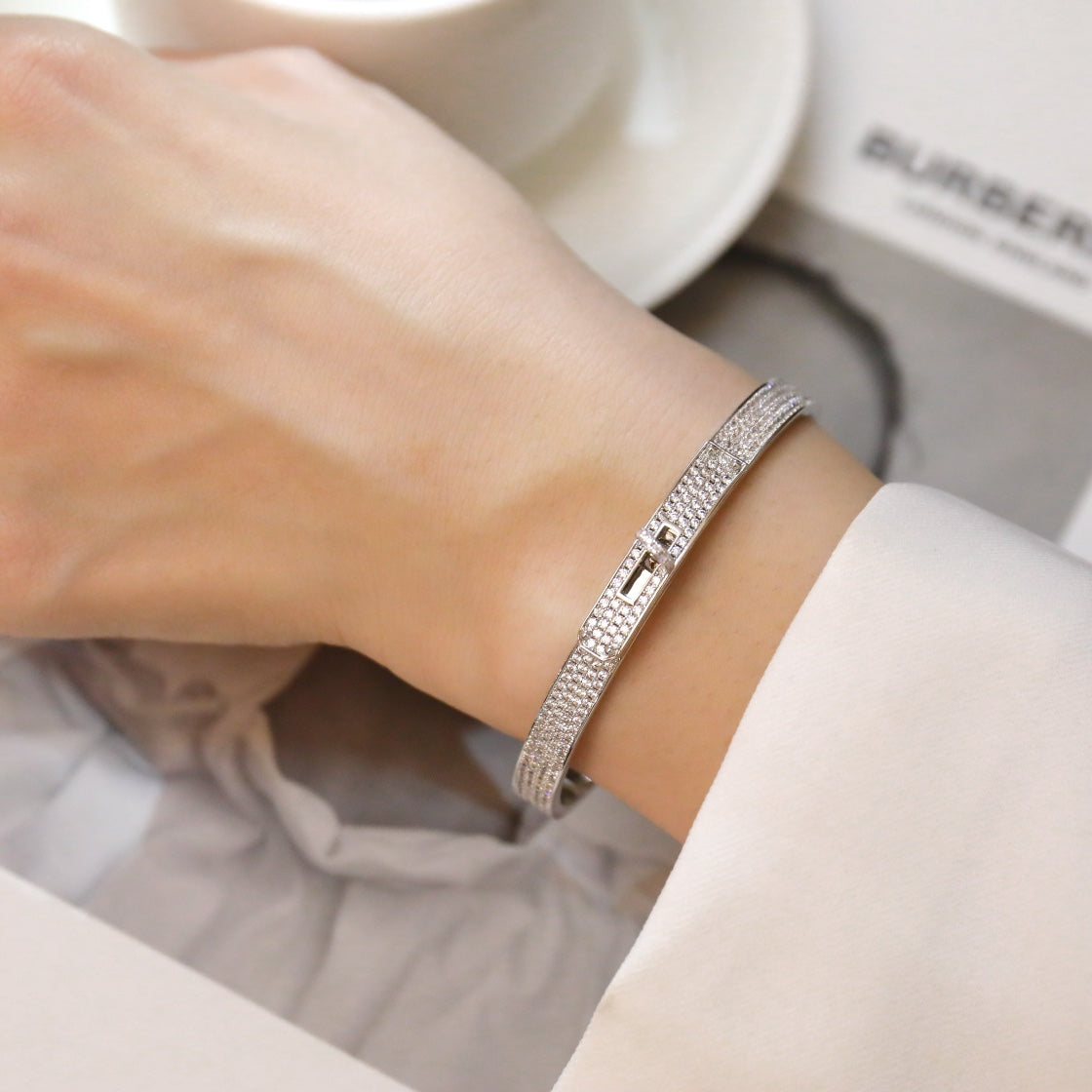 [⭐Miroze]KELLY BRACELET DIAMOND PAVED