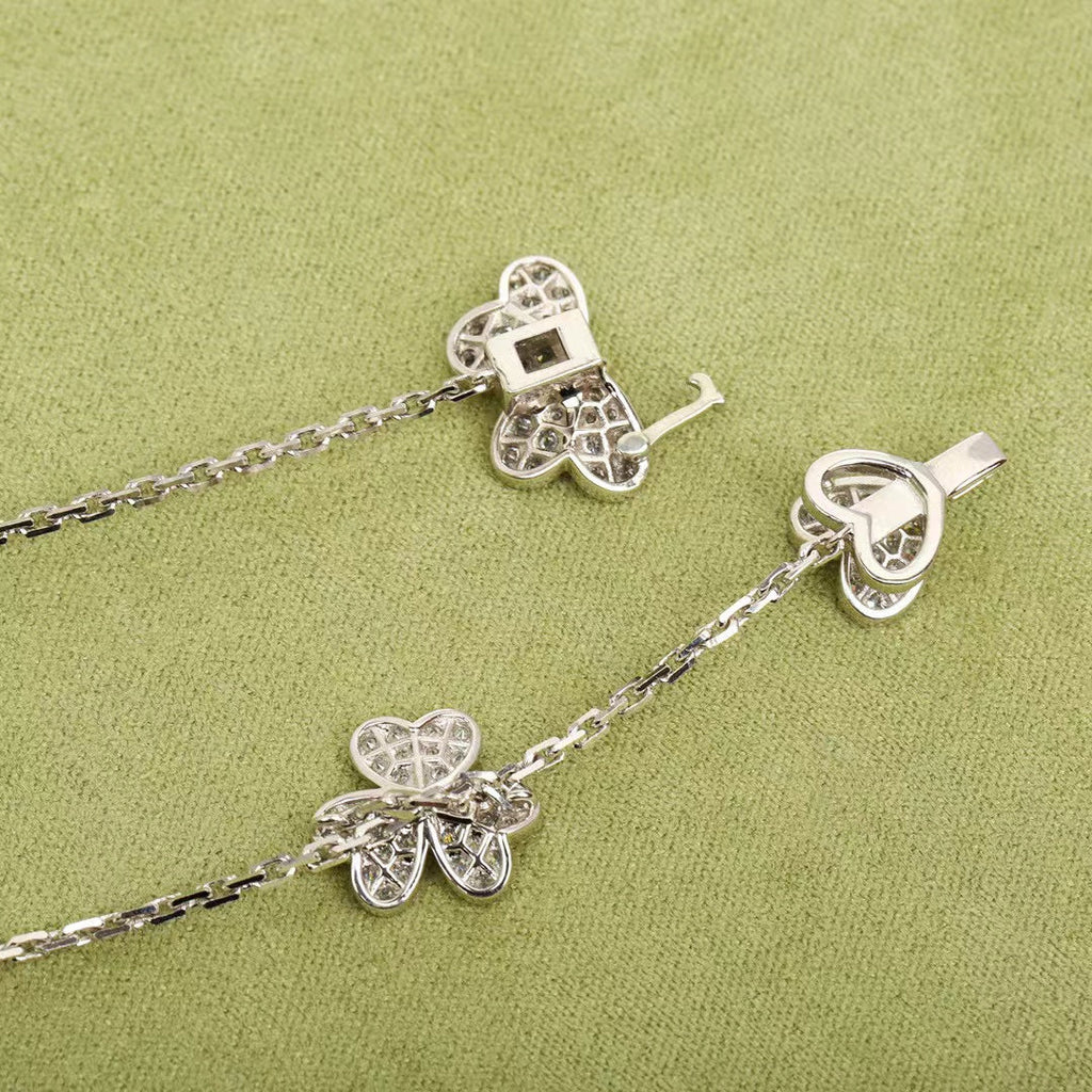 ⭐Miroze FRIVOLE SILVER 9 FLOWERS NECKLACE