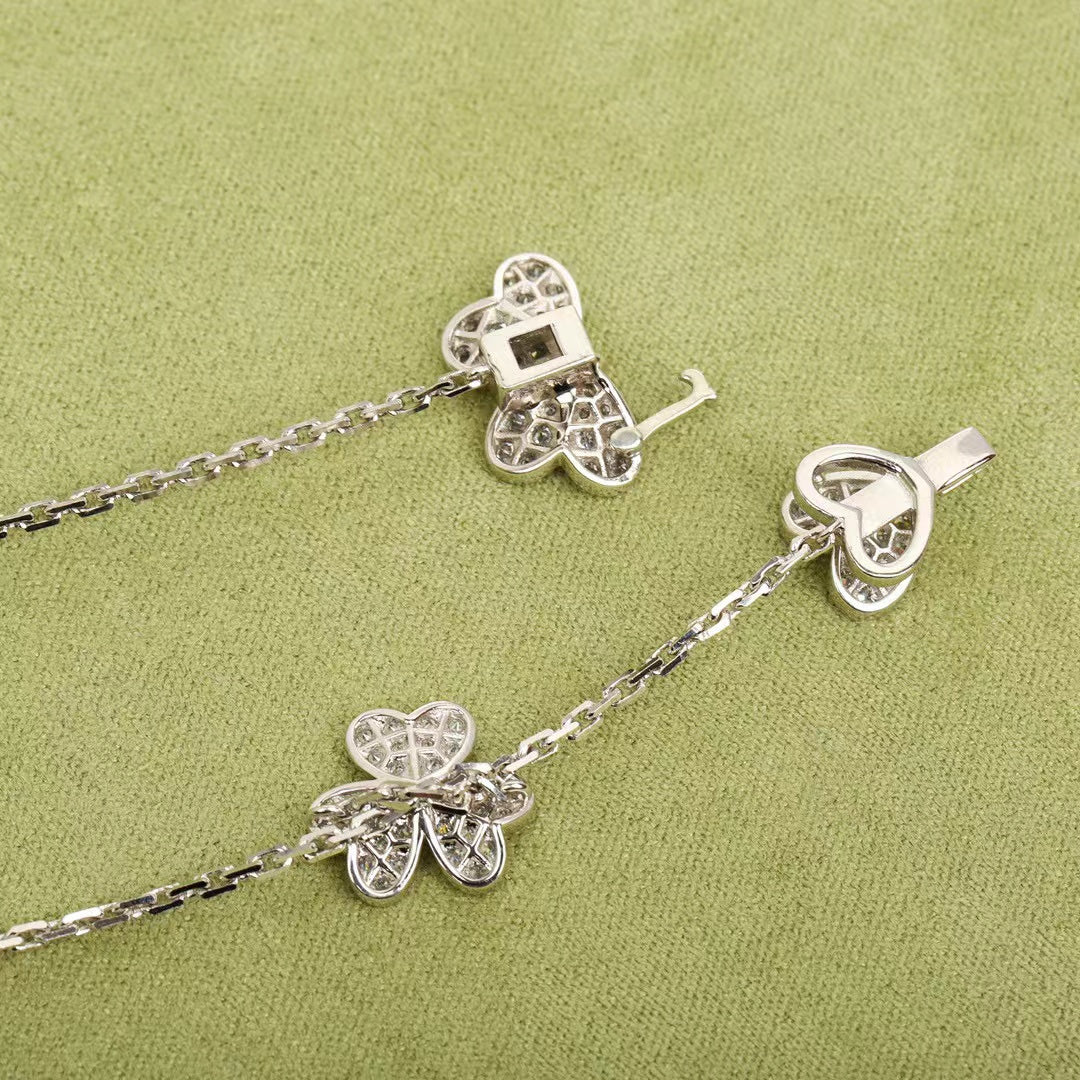 ⭐Miroze FRIVOLE SILVER 9 FLOWERS NECKLACE