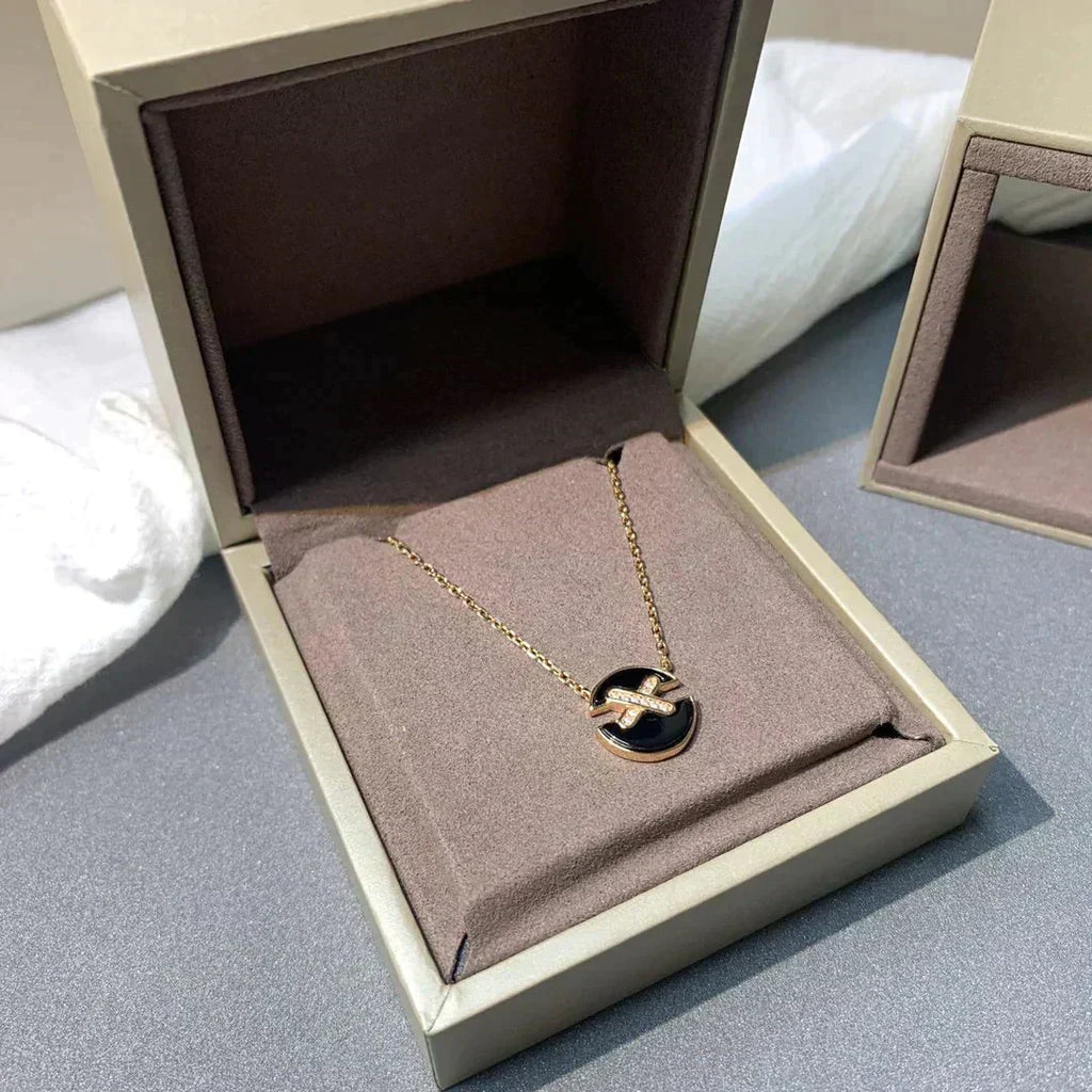 ⭐Miroze JEUX DE ROSE GOLD DIAMOND NECKLACE