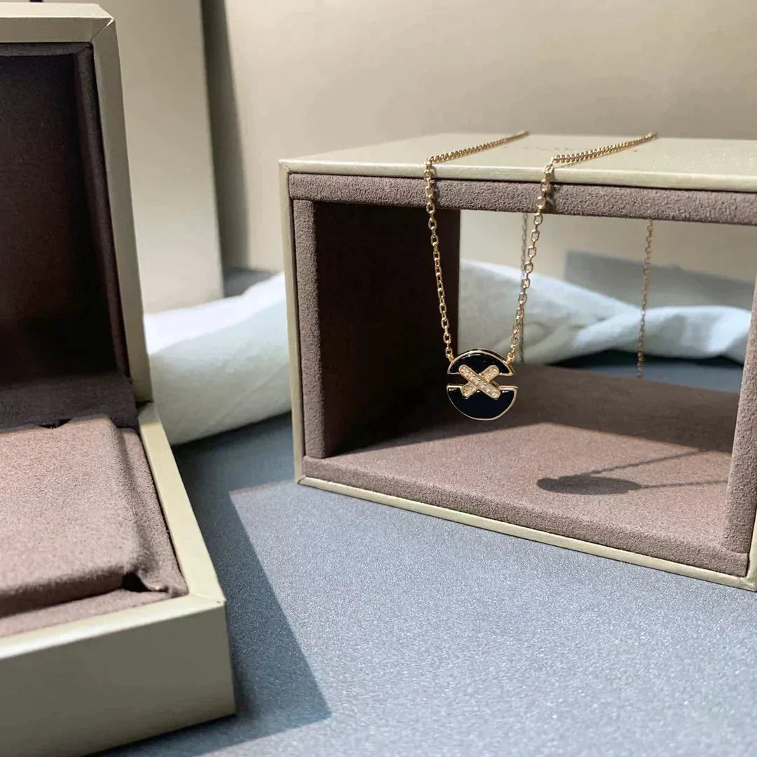 ⭐Miroze JEUX DE ROSE GOLD DIAMOND NECKLACE