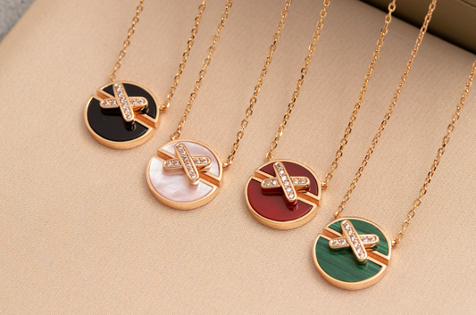 [⭐Miroze]JEUX ピンクゴールド ダイヤモンドネックレス