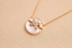 ⭐Miroze JEUX DE ROSE GOLD DIAMOND NECKLACE