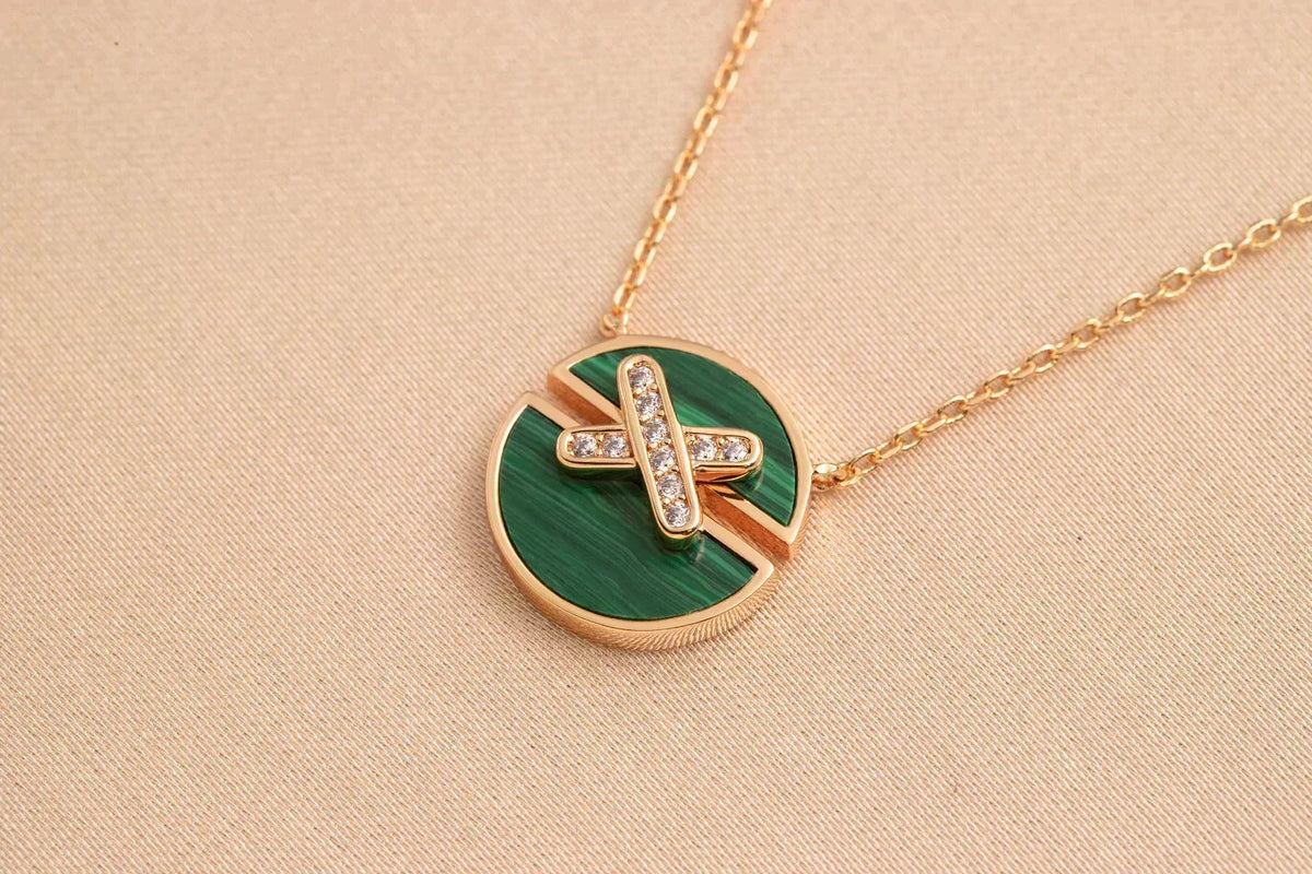 ⭐Miroze JEUX DE ROSE GOLD DIAMOND NECKLACE