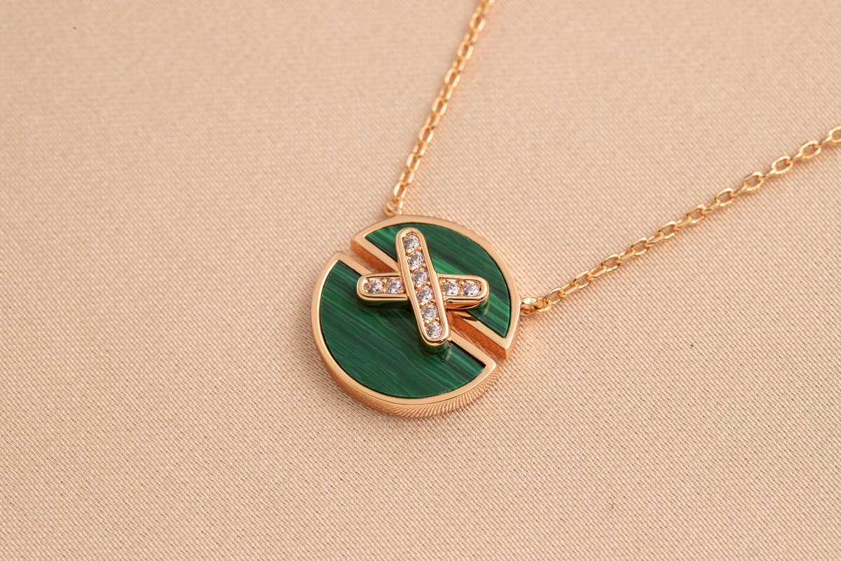 ⭐Miroze JEUX DE PINK GOLD DIAMOND NECKLACE