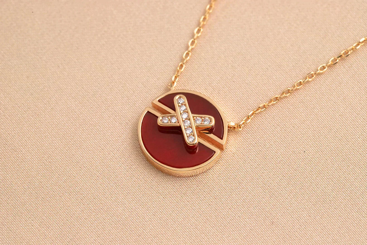 [⭐Miroze]ローズゴールドダイヤモンドネックレス JEUX DE ROSE