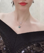 ⭐Miroze JEUX DE PINK GOLD DIAMOND NECKLACE