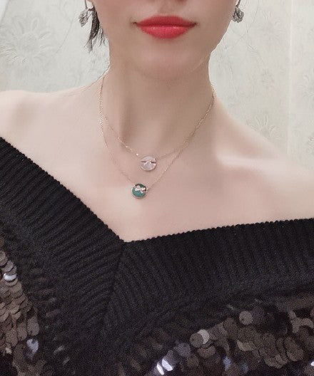 [⭐Miroze]ローズゴールドダイヤモンドネックレス JEUX DE ROSE