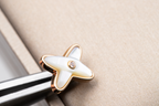 ⭐Miroze JEUX DE WHITE MOP PINK GOLD DIAMOND EARRINGS