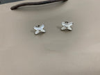 ⭐Miroze JEUX DE WHITE MOP SILVER DIAMOND EARRINGS