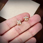 ⭐Miroze JEUX DE GOLD DIAMOND EARRINGS