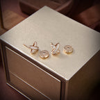 ⭐Miroze JEUX DE GOLD DIAMOND EARRINGS