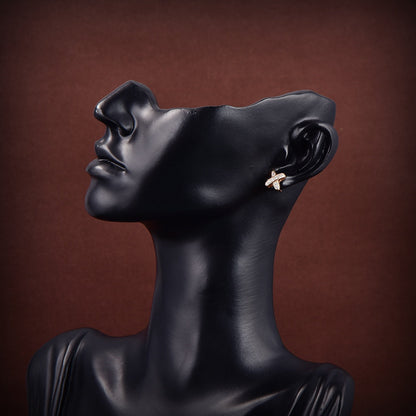 [⭐Miroze]JEUX DE GOLD DIAMOND EARRINGS