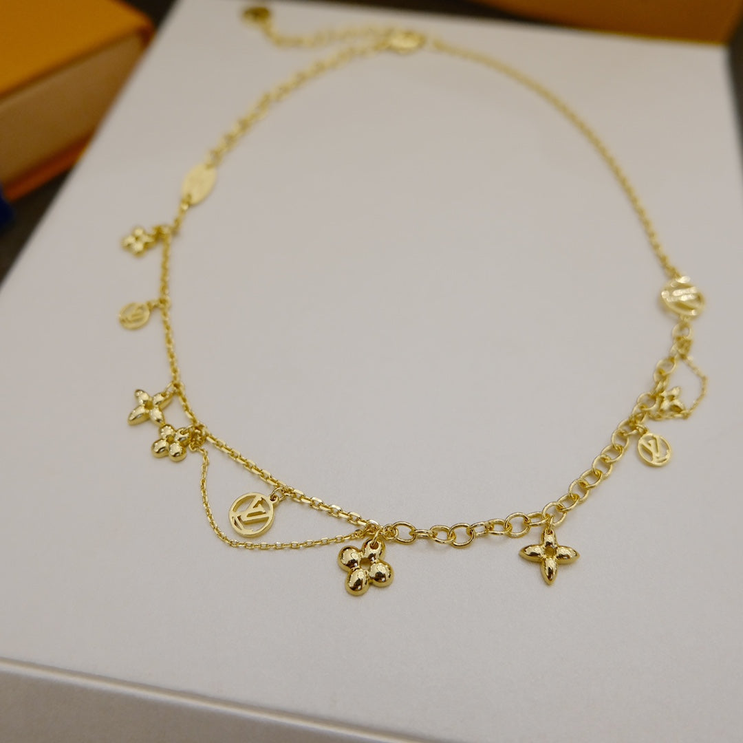 [⭐Miroze]BLOOMING SUPPLE NECKLACE BRASS