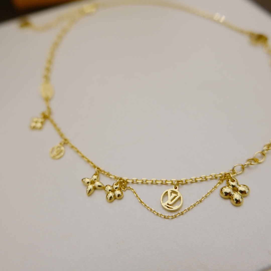 ⭐Miroze BLOOMING SUPPLE NECKLACE BRASS