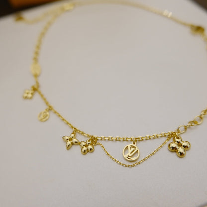[⭐Miroze]BLOOMING SUPPLE NECKLACE BRASS