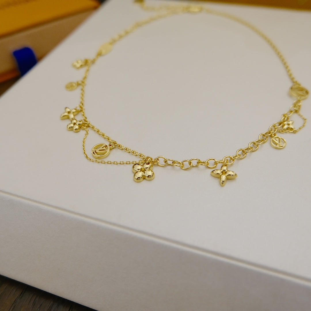 [⭐Miroze]BLOOMING SUPPLE NECKLACE BRASS