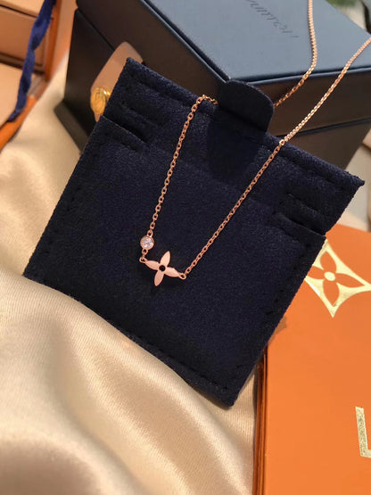 [⭐Miroze]BLOSSOM PENDANT PINK GOLD AND DIAMOND