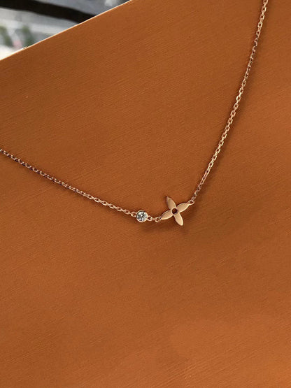 [⭐Miroze]BLOSSOM PENDANT PINK GOLD AND DIAMOND