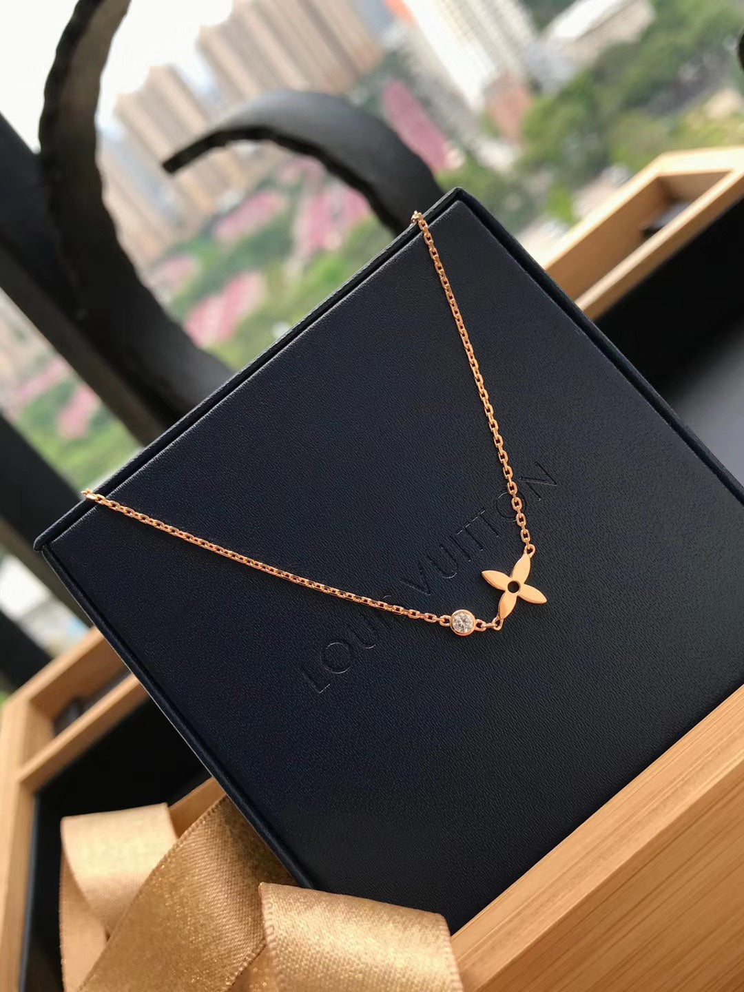 ⭐Miroze BLOSSOM PENDANT PINK GOLD AND DIAMOND