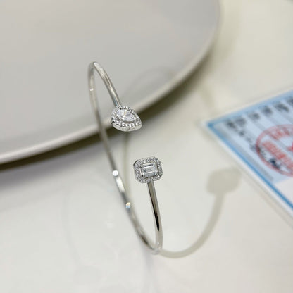 [⭐Miroze]JONC FLEX MY TWIN TOI & MOI SILVER DIAMOND BRACELET