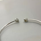 [⭐Miroze]JONC FLEX MY TWIN TOI & MOI SILVER DIAMOND BRACELET