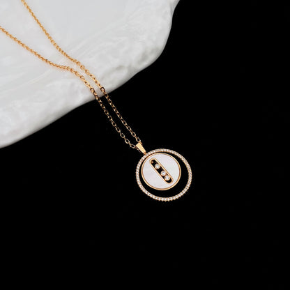 [[⭐Miroze] ]  MOVE MM NACRE BLANCHE DIAMOND NECKLACE