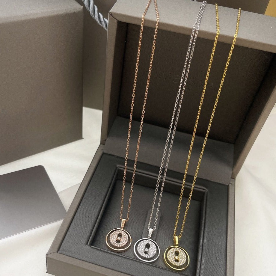 [⭐Miroze]LUCKY MOVER PM PAVED NECKLACE
