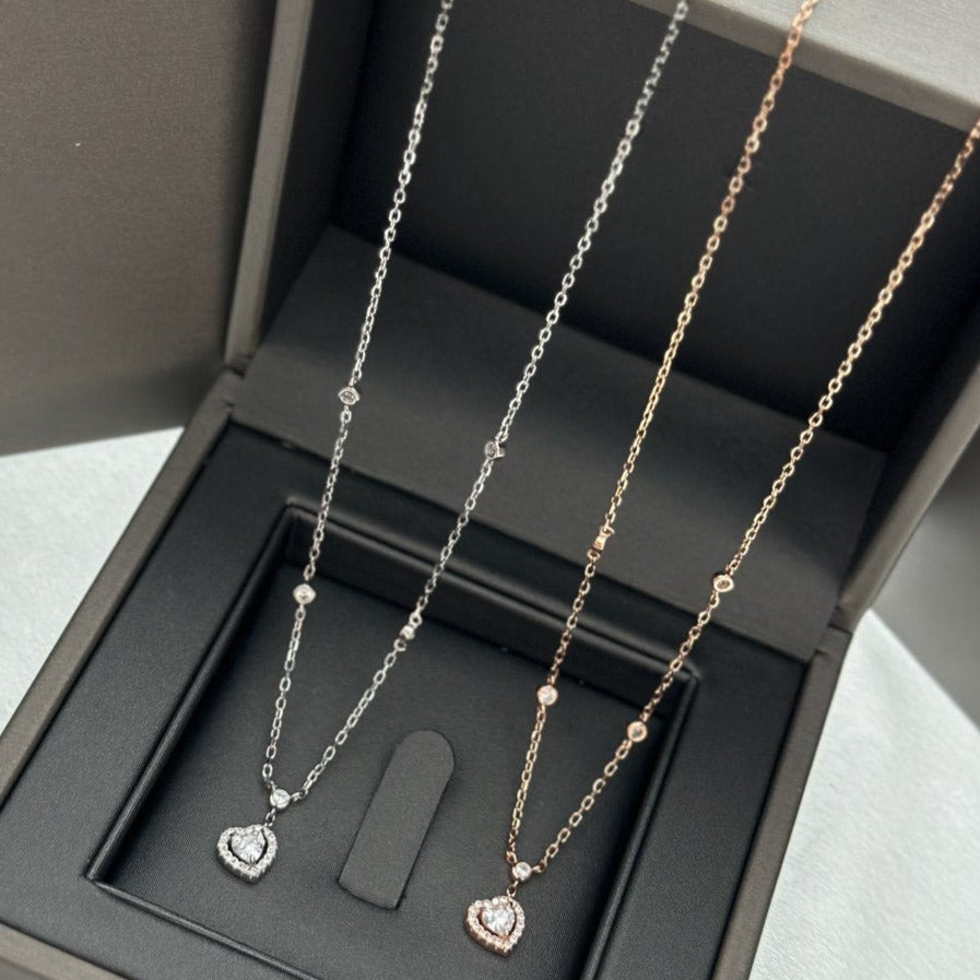 [⭐Miroze]JOY HEART DIAMOND NECKLACE