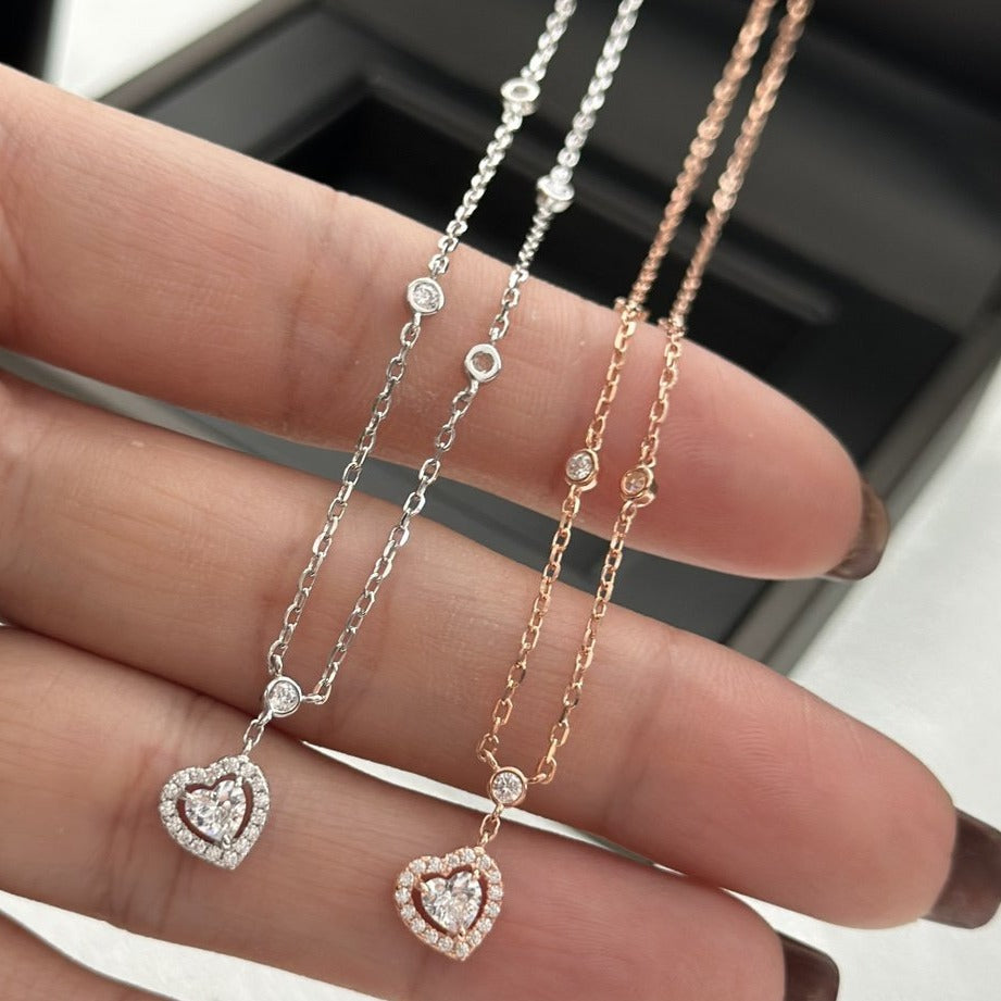 [[⭐Miroze] ] JOY HEART DIAMOND NECKLACE