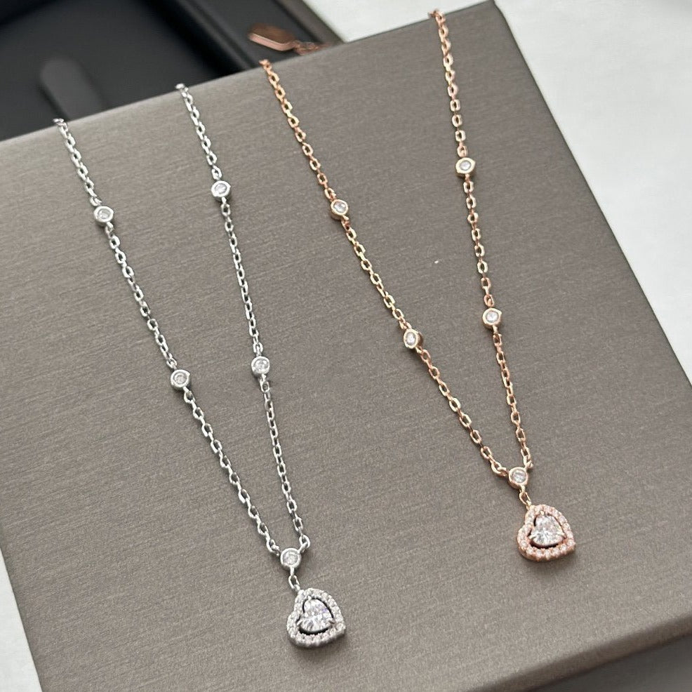 [⭐Miroze]JOY HEART DIAMOND NECKLACE