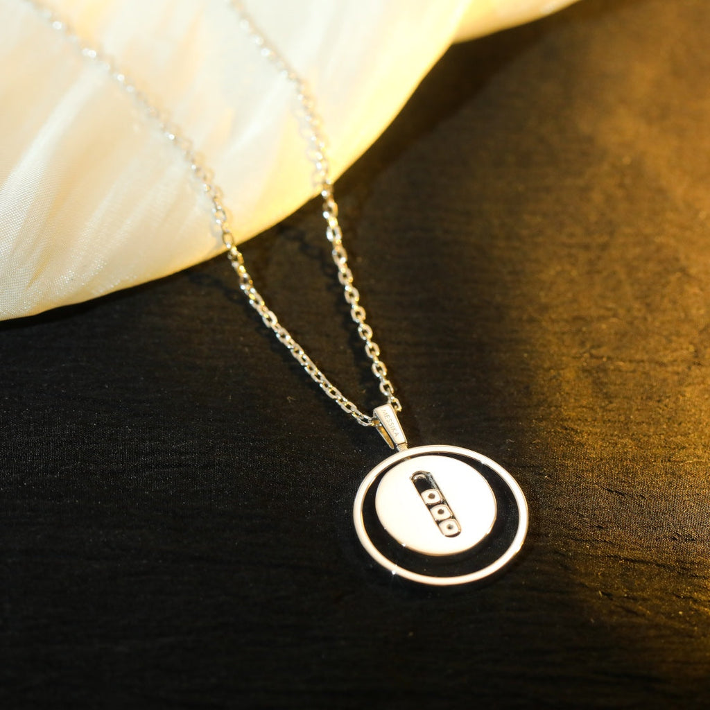[⭐Miroze]LUCKY MOVE MM SILVER DIAMOND NECKLACE