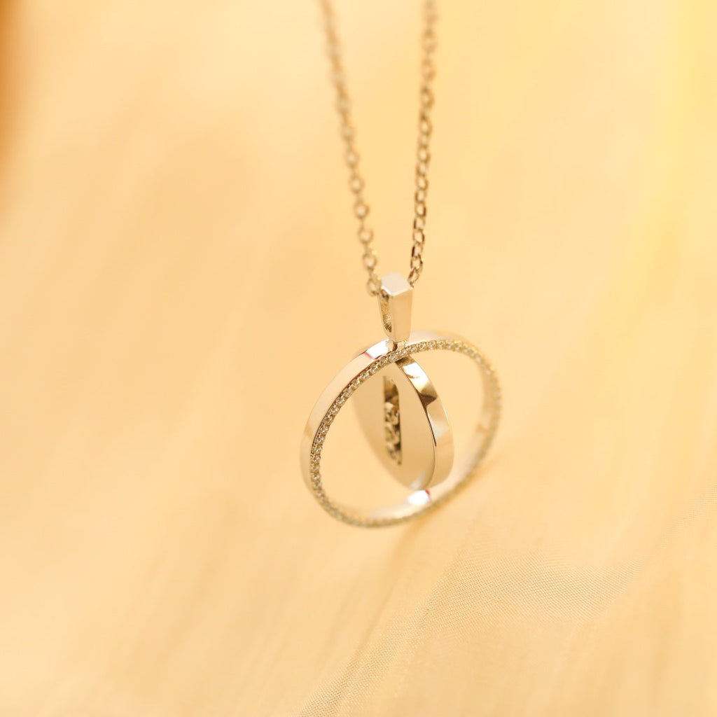 [⭐Miroze]LUCKY MOVE MM SILVER DIAMOND NECKLACE