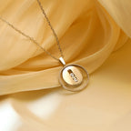 [⭐Miroze]LUCKY MOVE MM SILVER DIAMOND NECKLACE