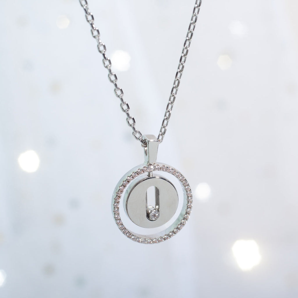 [⭐Miroze]LUCKY MOVE PM NECKLACE SILVER DIAMOND