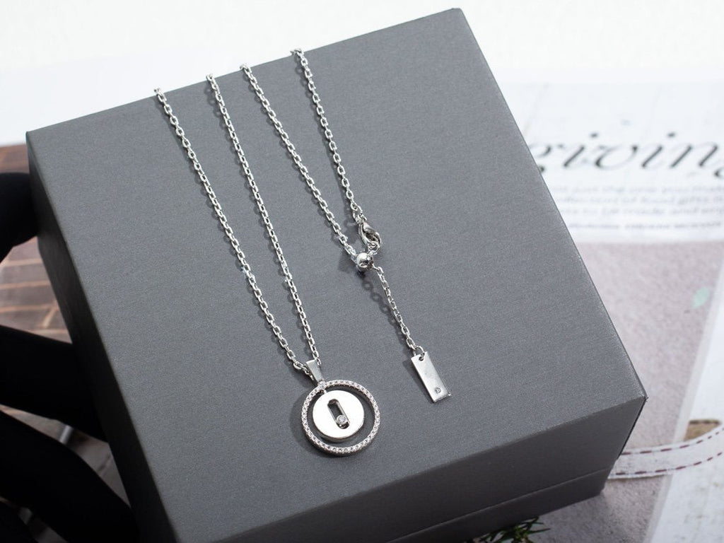 [⭐Miroze]LUCKY MOVE PM NECKLACE SILVER DIAMOND