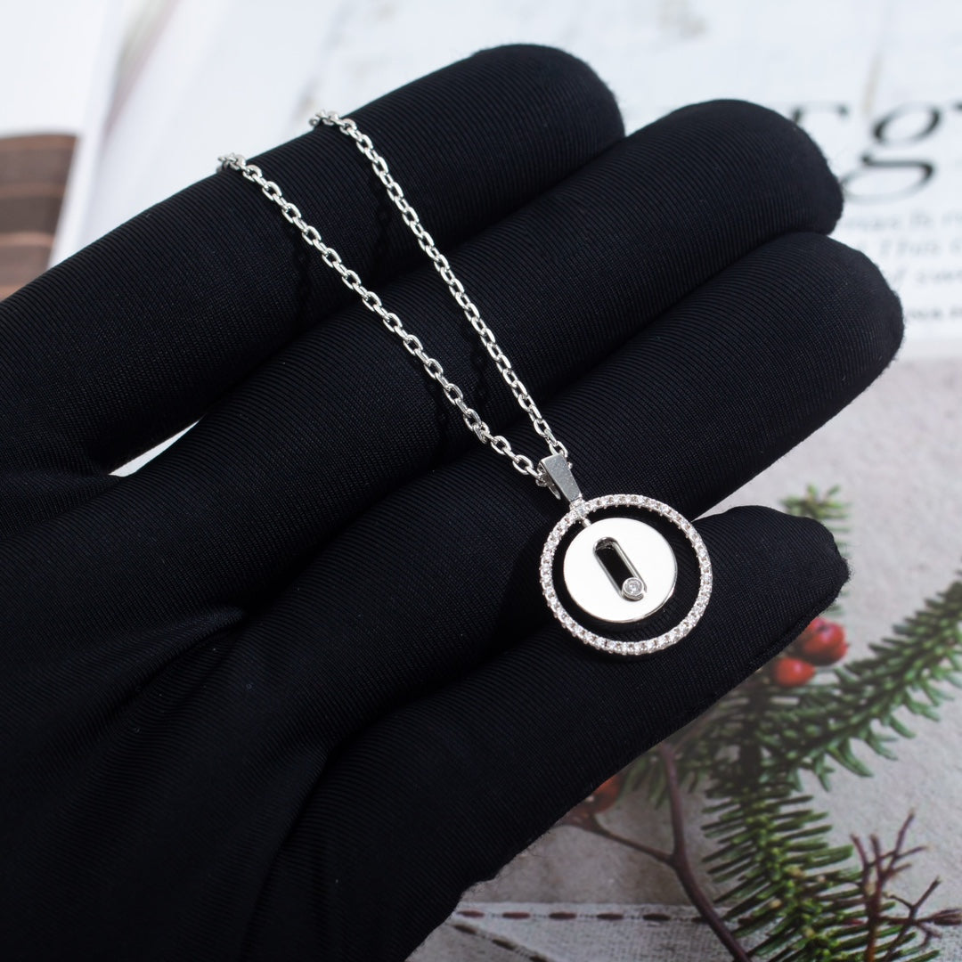 [⭐Miroze]LUCKY MOVE PM NECKLACE SILVER DIAMOND