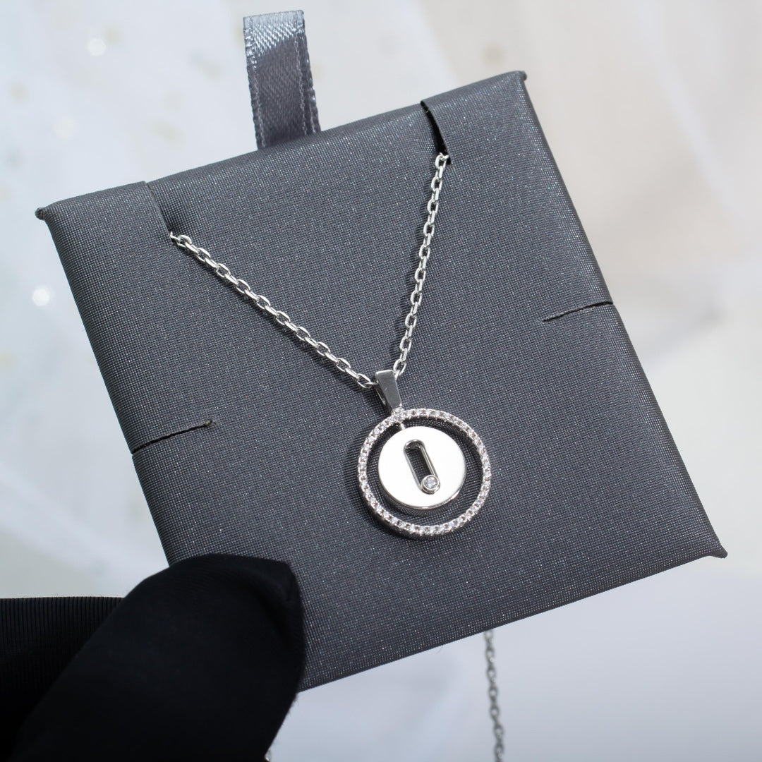 [⭐Miroze]LUCKY MOVE PM NECKLACE SILVER DIAMOND