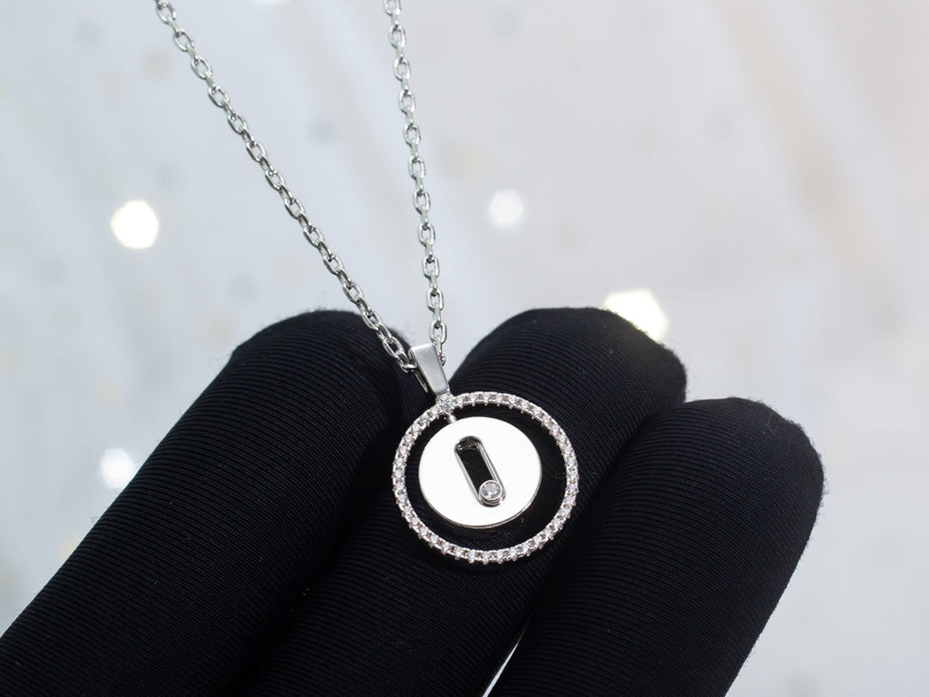[⭐Miroze]LUCKY MOVE PM NECKLACE SILVER DIAMOND
