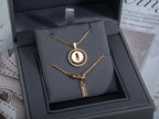 [⭐Miroze]LUCKY MOVE PM NECKLACE PINK GOLD DIAMOND